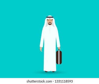 Vector illustration of Arabic man character image