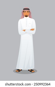 Vector Illustration Of Arabic Man Character Image