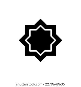 ilustración vectorial del icono de forma árabe con estilo glifo. adecuado para cualquier propósito.