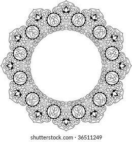 Vector illustration of Arabic vegetation ornament