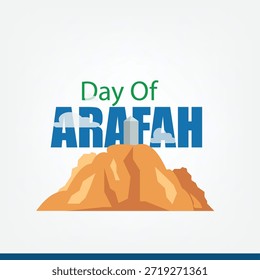 Ilustración vectorial de Arafah del Día. Diseño sencillo y elegante	