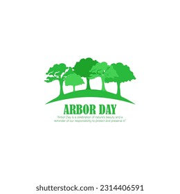 Vector illustration of Arbor Day social media story feed mockup template