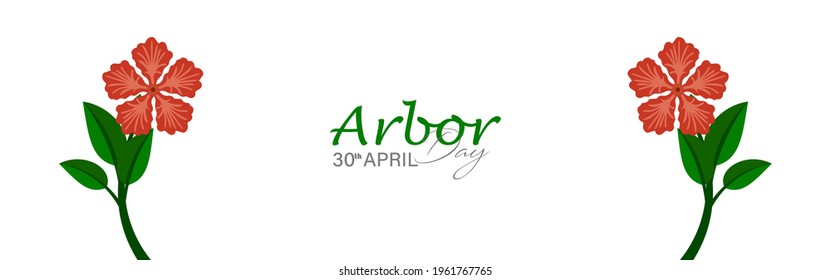 Vector illustration of Arbor Day. Symbol of arboriculture, forests, agriculture. Happy environment day. Earth Day.