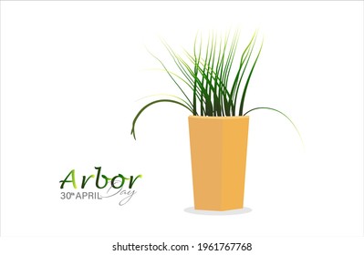 Vector illustration of Arbor Day. Symbol of arboriculture, forests, agriculture. Happy environment day. Earth Day.