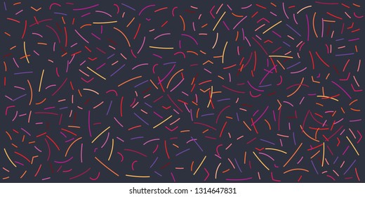 vector illustration of arc outlined neon light beams on dark background