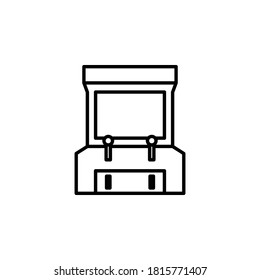 Vector illustration of arcade game lineal icon