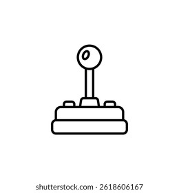 Vector illustration of an arcade style joystick outline on white background