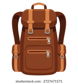 Ilustración vectorial de la mochila de investigación arqueológica perfecta para el inventario de científicos Elementos gráficos Iconos de Sitio web Niños Herramienta que lleva el equipo y el bolso