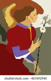 Vector illustration of Archangel Gabriel