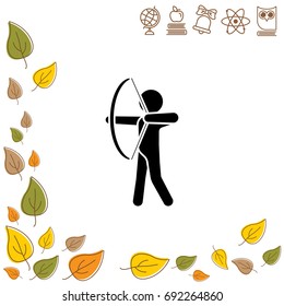 Vector illustration. Archer icon