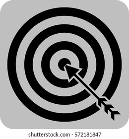 Vector Illustration Archery Target Icon Black Stock Vector Royalty Free