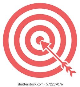 Vector Illustration of Archery Target Icon in Red