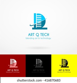Vector Illustration architect logo icon design template element. A vector letter isolated on various background. Flat Style