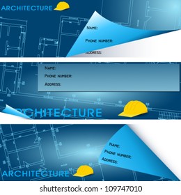 Vector illustration of architectural business card