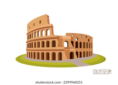 Vector illustration of the architectural monument Colosseum