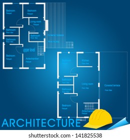 Vector illustration of architectural plan