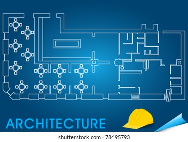 Vector illustration of architectural plans