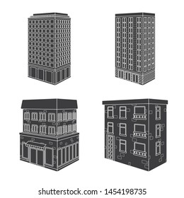 Vector illustration of architecture and estate logo. Set of architecture and build stock symbol for web.