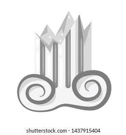 Vector illustration of architecture and old icon. Collection of architecture and antique vector icon for stock.