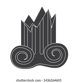 Vector illustration of architecture and old logo. Set of architecture and antique stock vector illustration.