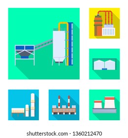 Vector illustration of architecture and technology icon. Collection of architecture and building vector icon for stock.