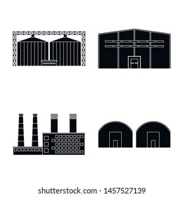 Vector illustration of architecture and technology logo. Collection of architecture and building stock symbol for web.