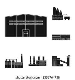 Vector illustration of architecture and technology sign. Set of architecture and building vector icon for stock.