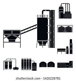 Vector illustration of architecture and technology sign. Collection of architecture and building stock symbol for web.