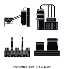 Vector illustration of architecture and technology symbol. Set of architecture and building stock symbol for web.