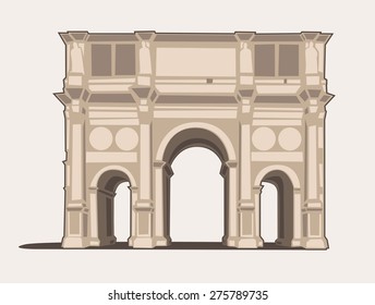 Vektorillustration Illustration des Arco di Costantino