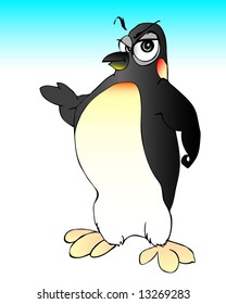 vector illustration of a arctic penguin