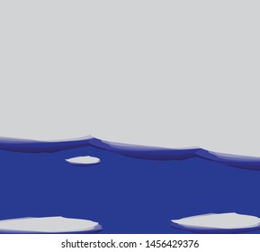 Vector illustration Arctic shores modern minimalism style 