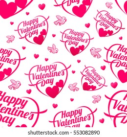 Vector illustration ard Happy Valentines Day. Love heart. Background With Hearts. Web graphics, banners, advertisements, stickers, labels, business templates. Isolated on a white background