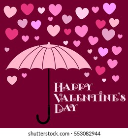 Vector illustration ard Happy Valentines Day. Love heart. Background With Hearts. Web graphics, banners, advertisements, stickers, labels, business templates. On a color background