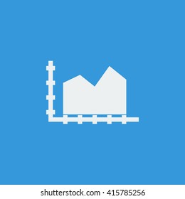 Vector illustration of area chart icon. Premium quality web icon