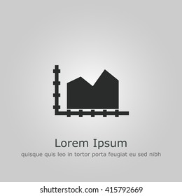 Vector illustration of area chart icon. Premium quality web icon