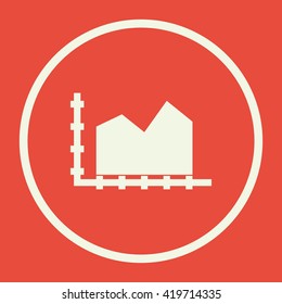 Vector illustration of area chart icon. Premium quality web icon.