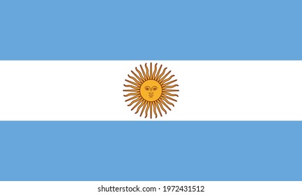 vector illustration of the Argentina flag. patriotic concept