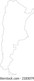 Mapa de la ilustración vectorial de Argentina