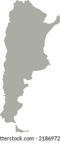 Vector illustration of Argentina map
