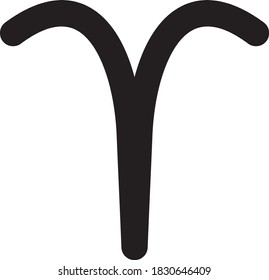 Vector illustration of the aries zodiac sign