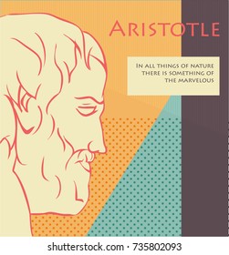 Vector Illustration Of Aristotle - Ancient Greek Philosopher