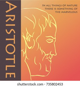 Vector illustration of Aristotle - ancient Greek philosopher