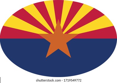 vector illustration of Arizona flag