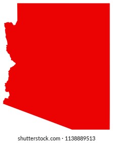 vector illustration of Arizona map