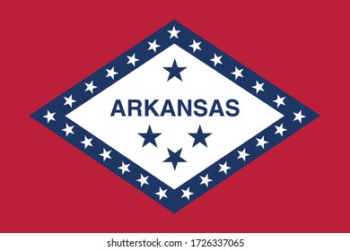 vector illustration of Arkansas flag