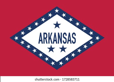 Vektor-Darstellung der Flagge von Arkansas