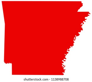 vector illustration of Arkansas map