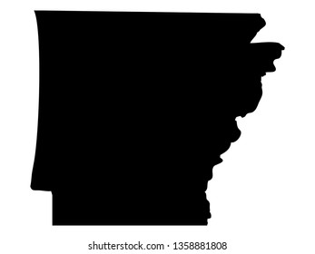 vector illustration of Arkansas map