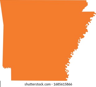 Vektorillustration-Abbildung von Arkansas-Karte